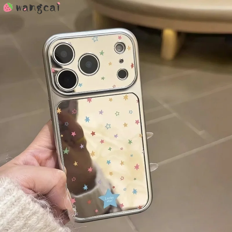 Фото Серебряный зеркальный чехол для телефона iQOO Z10 Lite Z10R Z10X Z7i Z6 Pro Z5X U5X 5G 4G, милый красочный чехол с звездами в стиле Ins, мягкий чехол №2