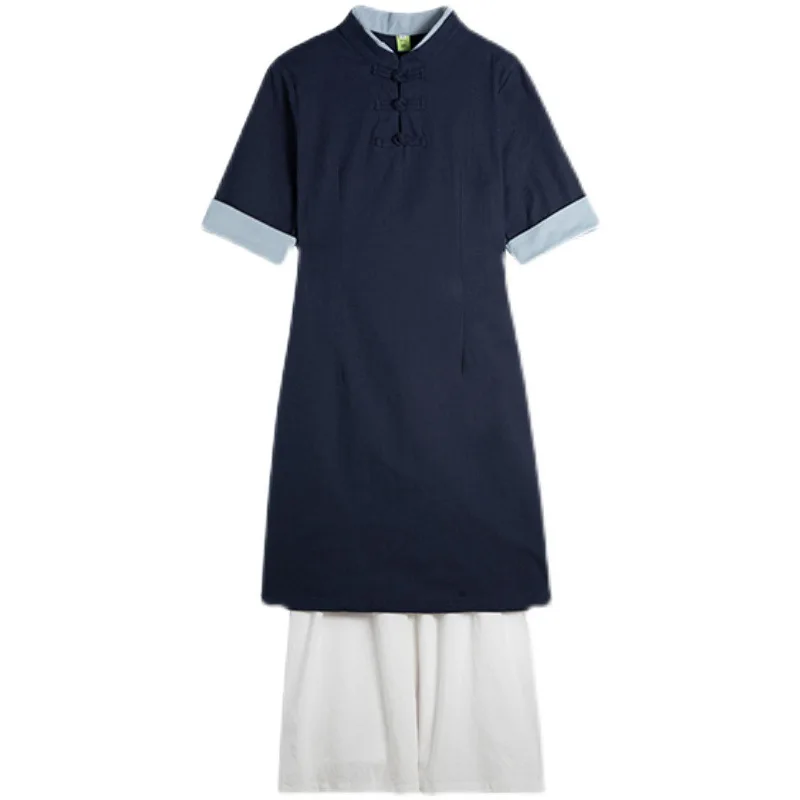 Женский хлопковый льняной костюм Тан форма кунг-фу тайчи в китайском стиле набор