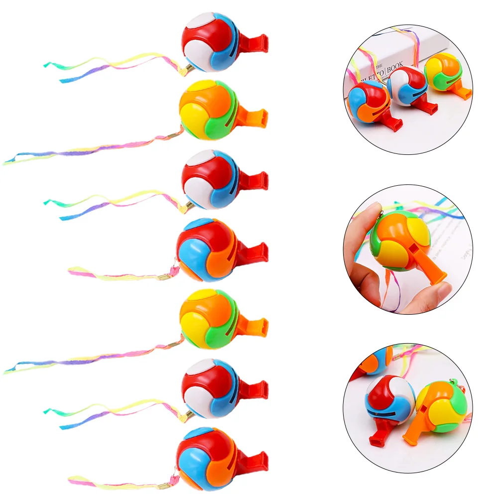 

7pcs Hanging Rope Whistles Soccer Cheering Whistles Outdoor Football Whistles