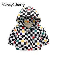 honeycherry 2022 autumn and winter new childrens down padded jacket hooded korean style coat thickened bread padded jacket
