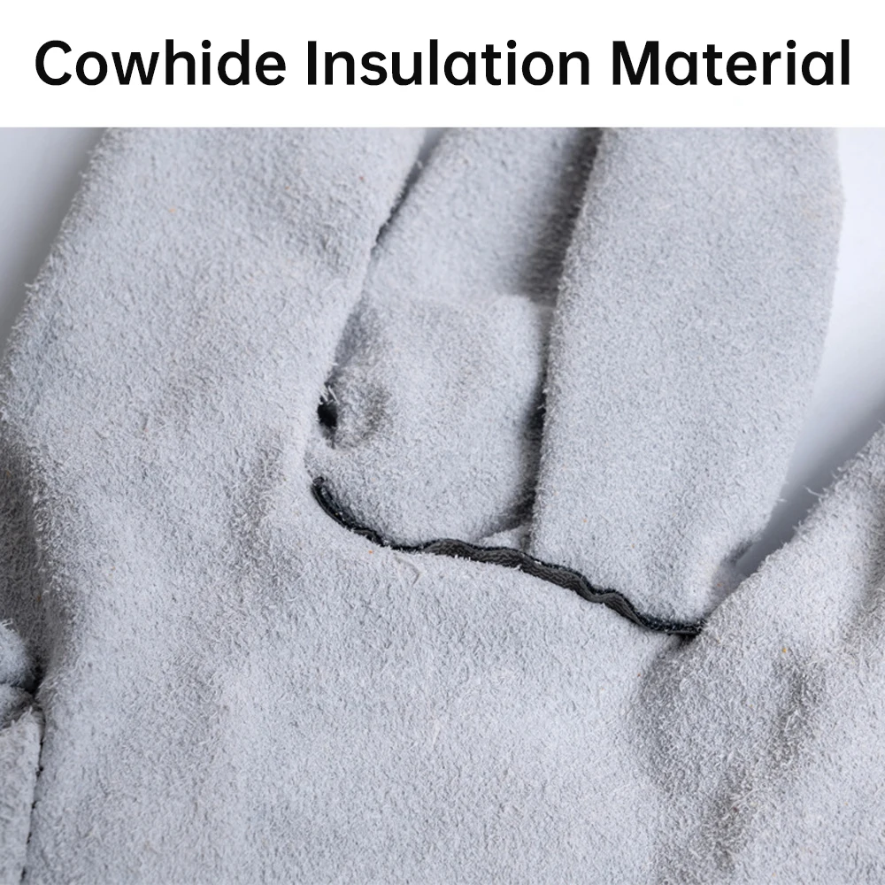 Кожаные перчатки для сварки термостойкие защитные рабочие безопасности