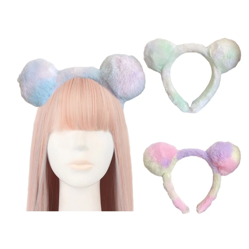 

Cosplay Party Colorful Bear Headband Woman Girls Makeup Washing Face Headwear