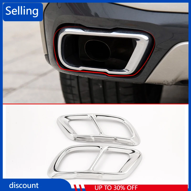 

Крышка автомобильной выхлопной трубы, аксессуары, нержавеющая сталь, глянцевый черный хром для BMW X5 G05 X7 G07 2019, быстрая доставка