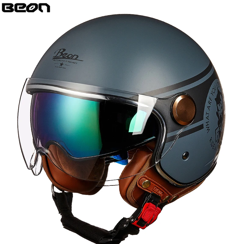 

Women Men Motorcycle Helmet Beon Vintage Retro Motorbike Helmets Casco Capacete ECE Certification Scooter Protective Safety Hat