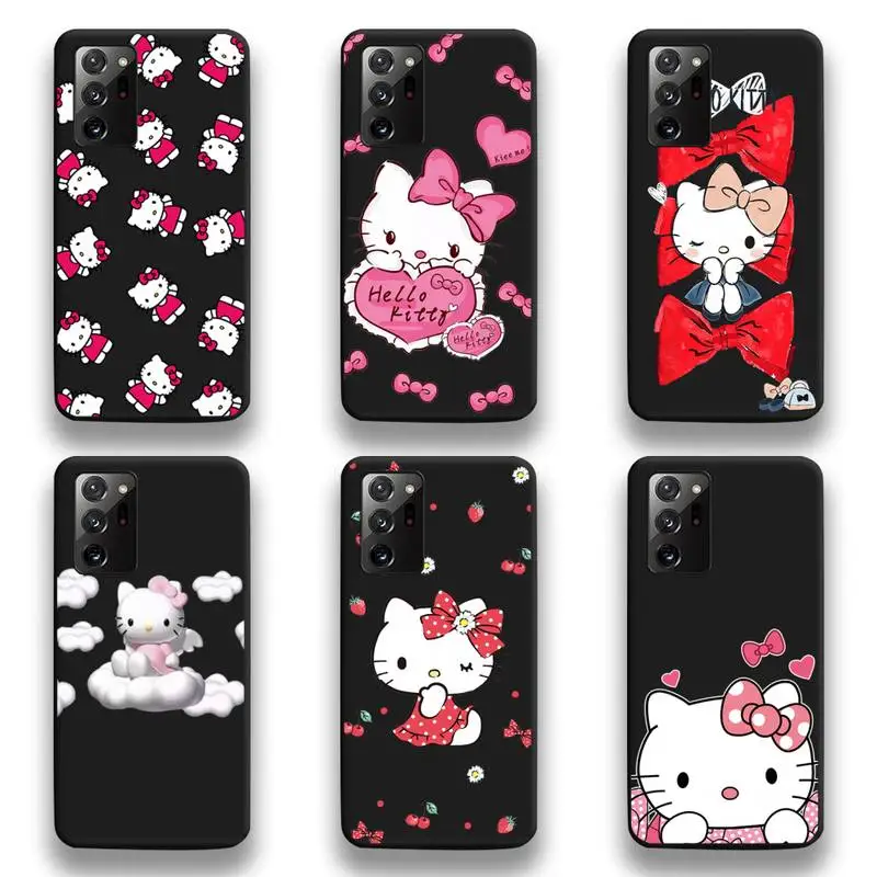 

Lovely Hello Kitty Phone Case For Samsung Galaxy Note20 ultra 7 8 9 10 Plus lite M51 M21 M31S J8 2018 Prime