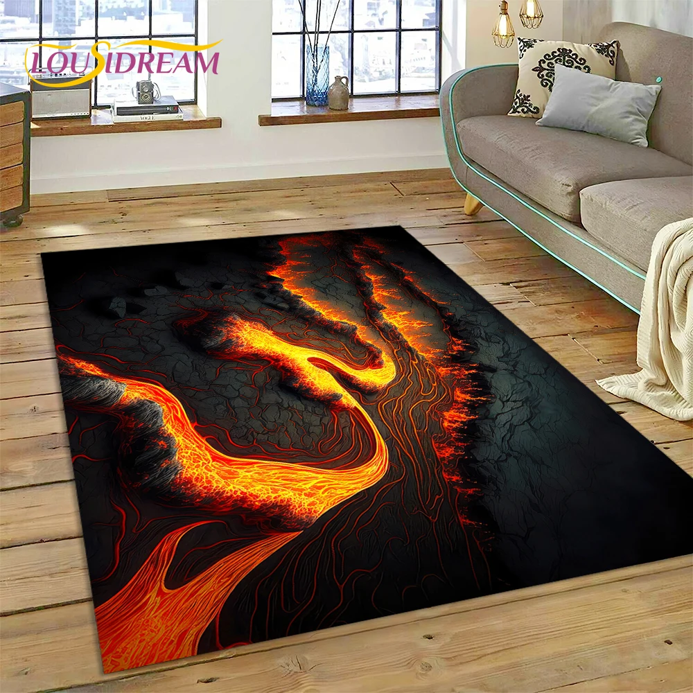 Волшебный 3D ковер Volcano из лавы для гостиной спальни домашний декор напольный