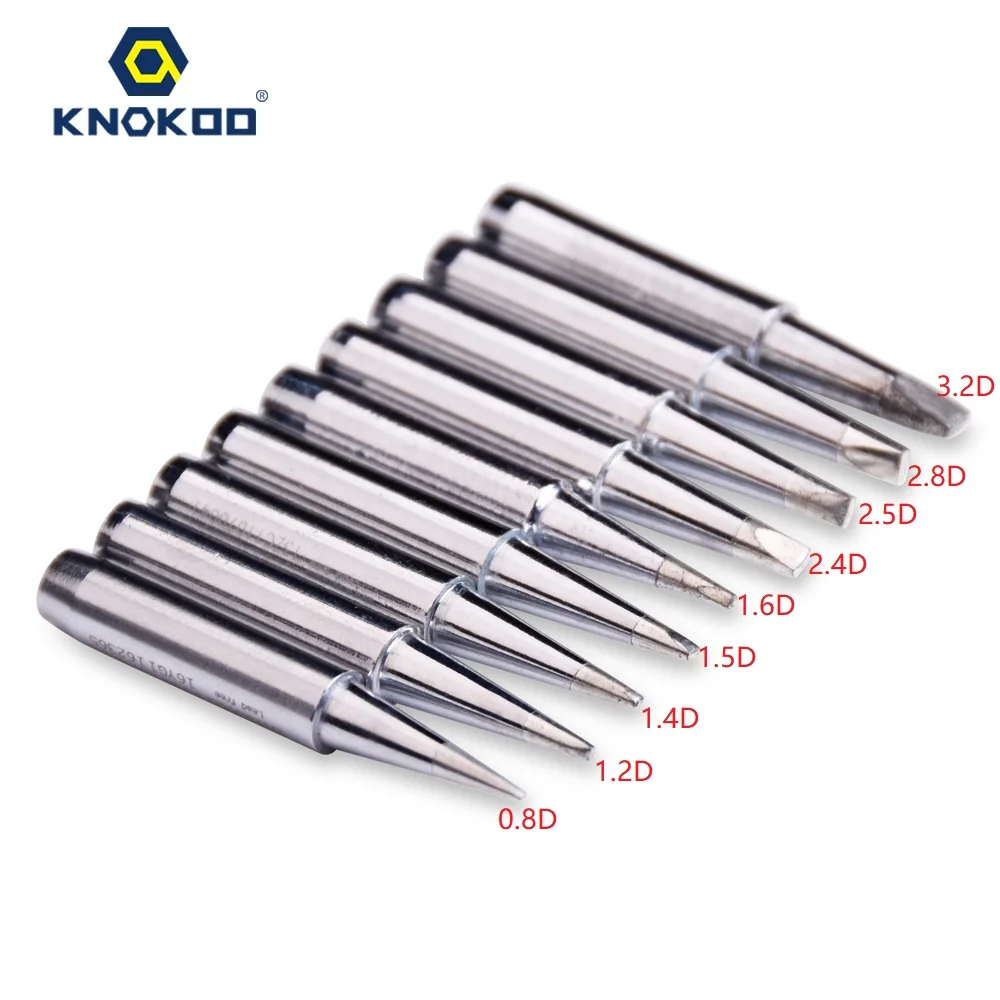 

Наконечник паяльника KNOKOO 900 м 900M-T-R SB S4 3.2D 1.4D 1.5D без свинца для паяльной станции
