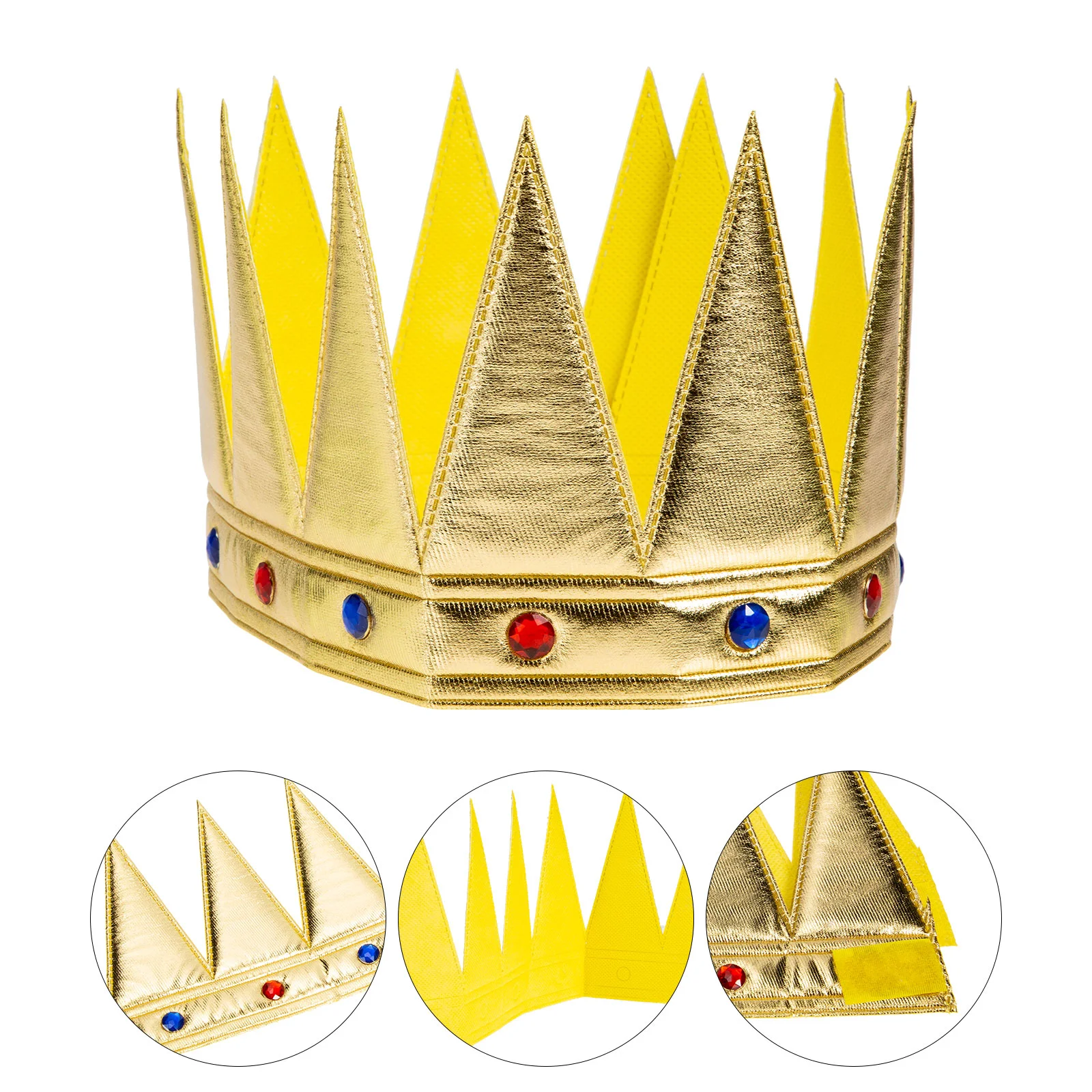 

Royal King Crown Birthday King Tiara Costume Headdress Accessory for