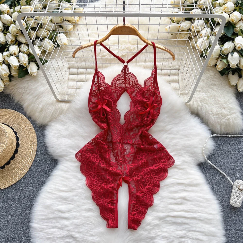 

Sexy Lace Camis Bodysuits Women Summer Inside Wear Fashion Hollow Out Rad Short Playsuits 2023