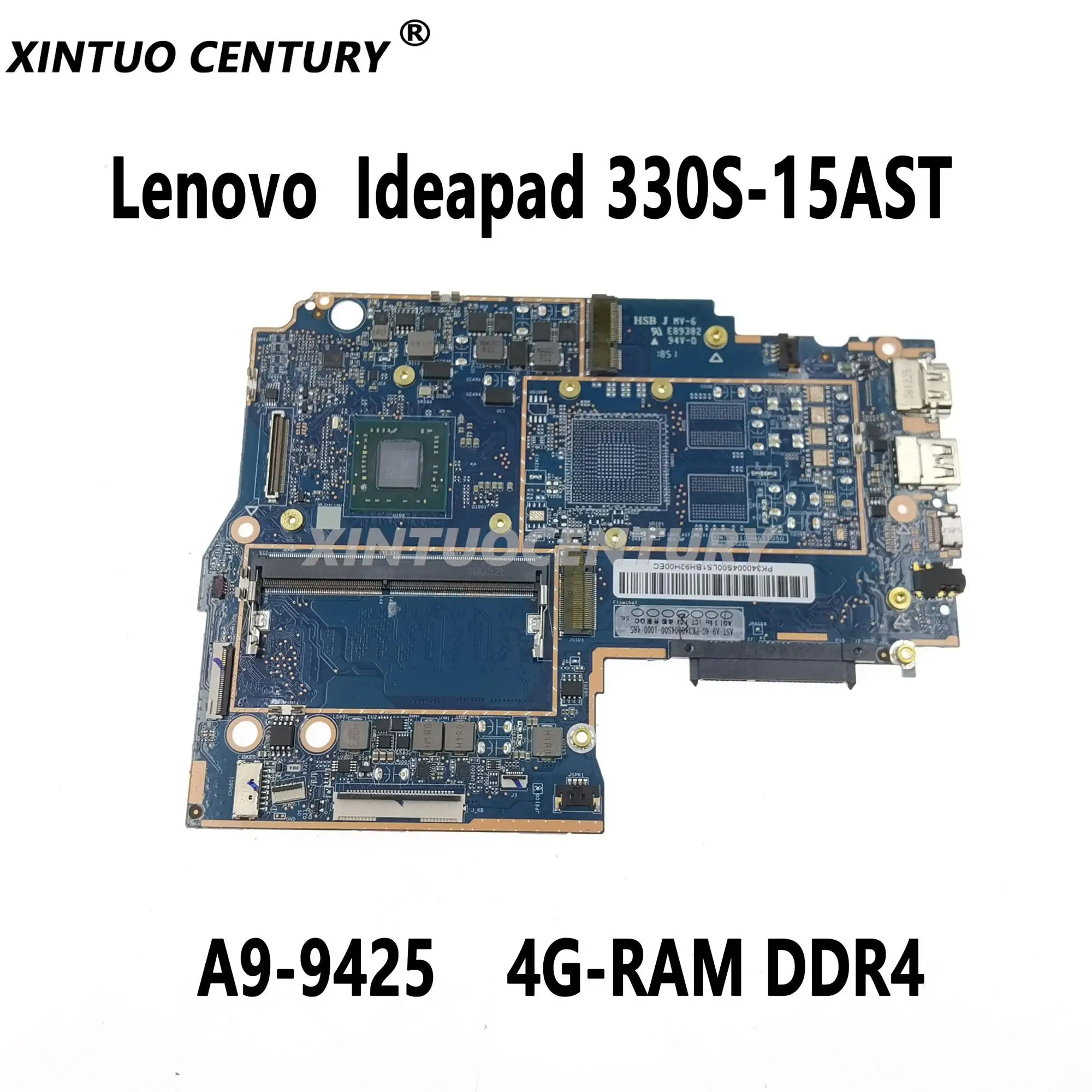 

For Lenovo Ideapad 330S-15AST Laptop Motherboard MB 3N81F9 CPU A9-9425 AMD 4G-RAM DDR4 100% Test Work