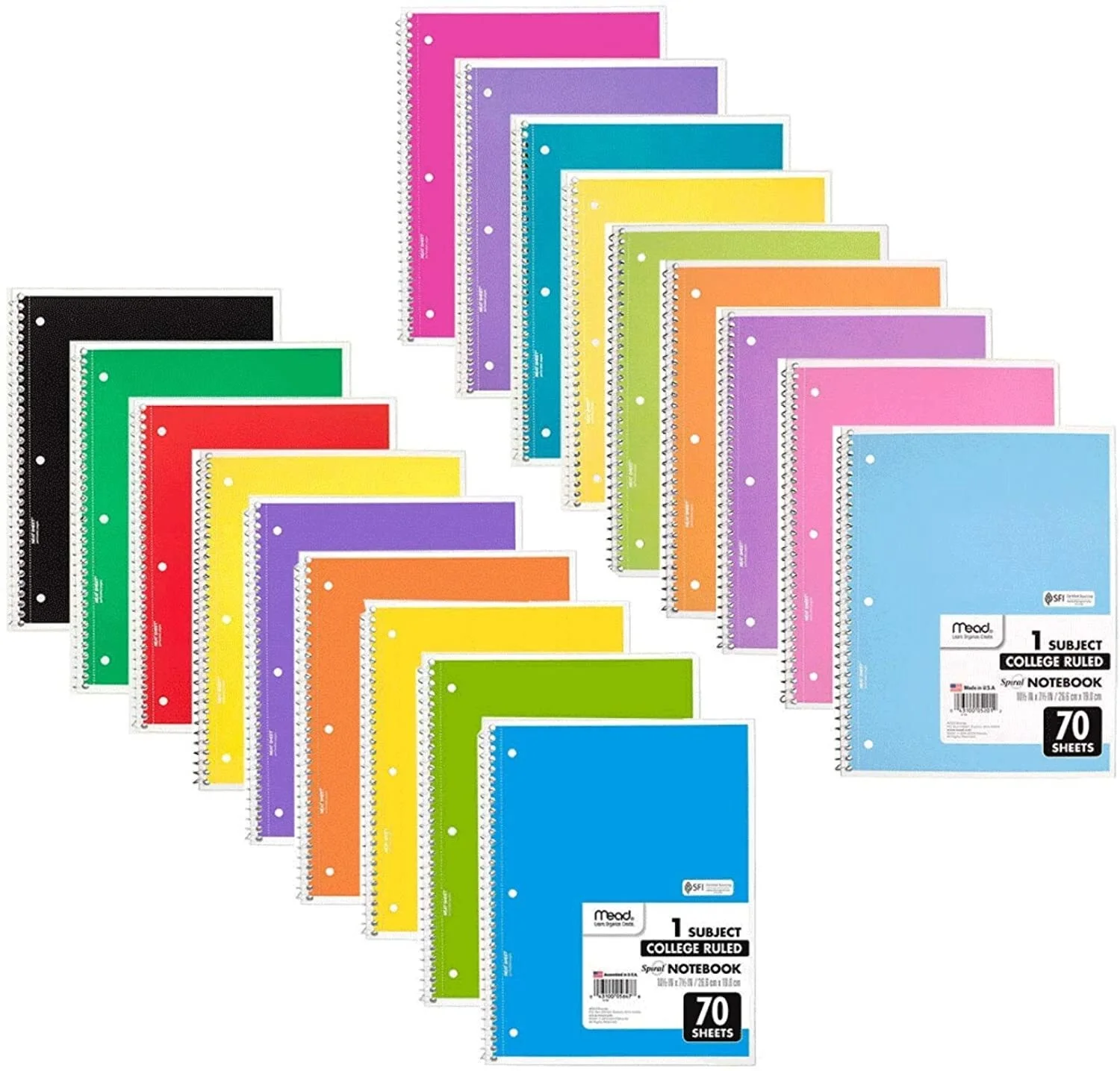 

Спиральный блокнот, в упаковке 18 разных цветов s, 1 предмет, в соответствии с колледжем, классический блокнот, пастельный цветной школьный бл...