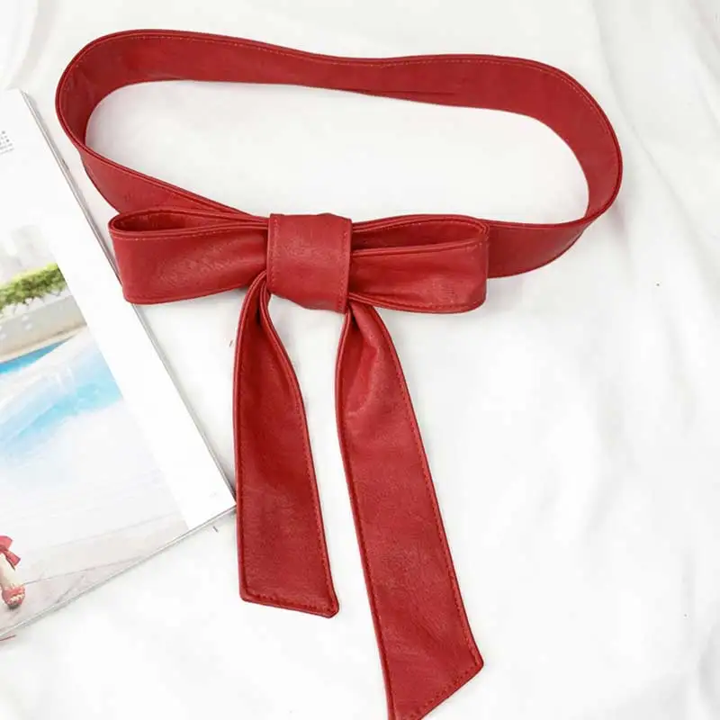 

Оптовая продажа 2022, лидер продаж, модный элегантный женский ремень с бантом, мягкий кожаный ремень с узлом, охватывающий талию, платье, ремен...