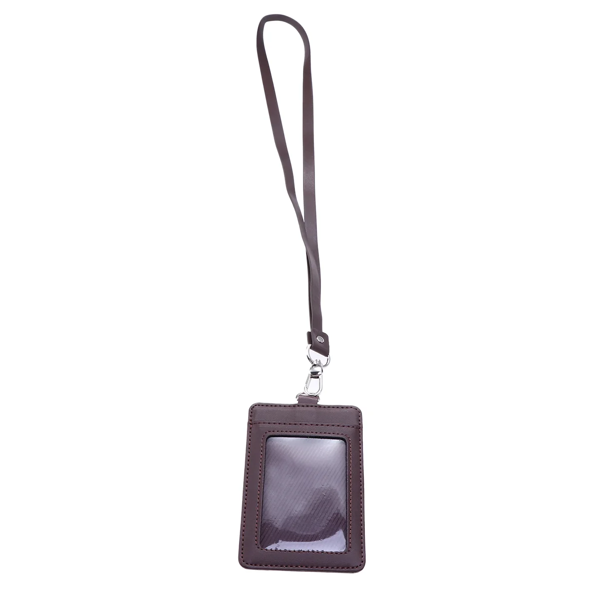 

Vertical Badge Holder ID Holder With Detachable Neck Lanyard And Swivel Clip(Brown) Landyards