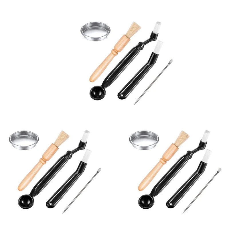 

3X Coffee Machine Cleaning Set Coffee Grinder Brush Coffee Machine Group Head Cleaning Brush With Coffee Machine Filter