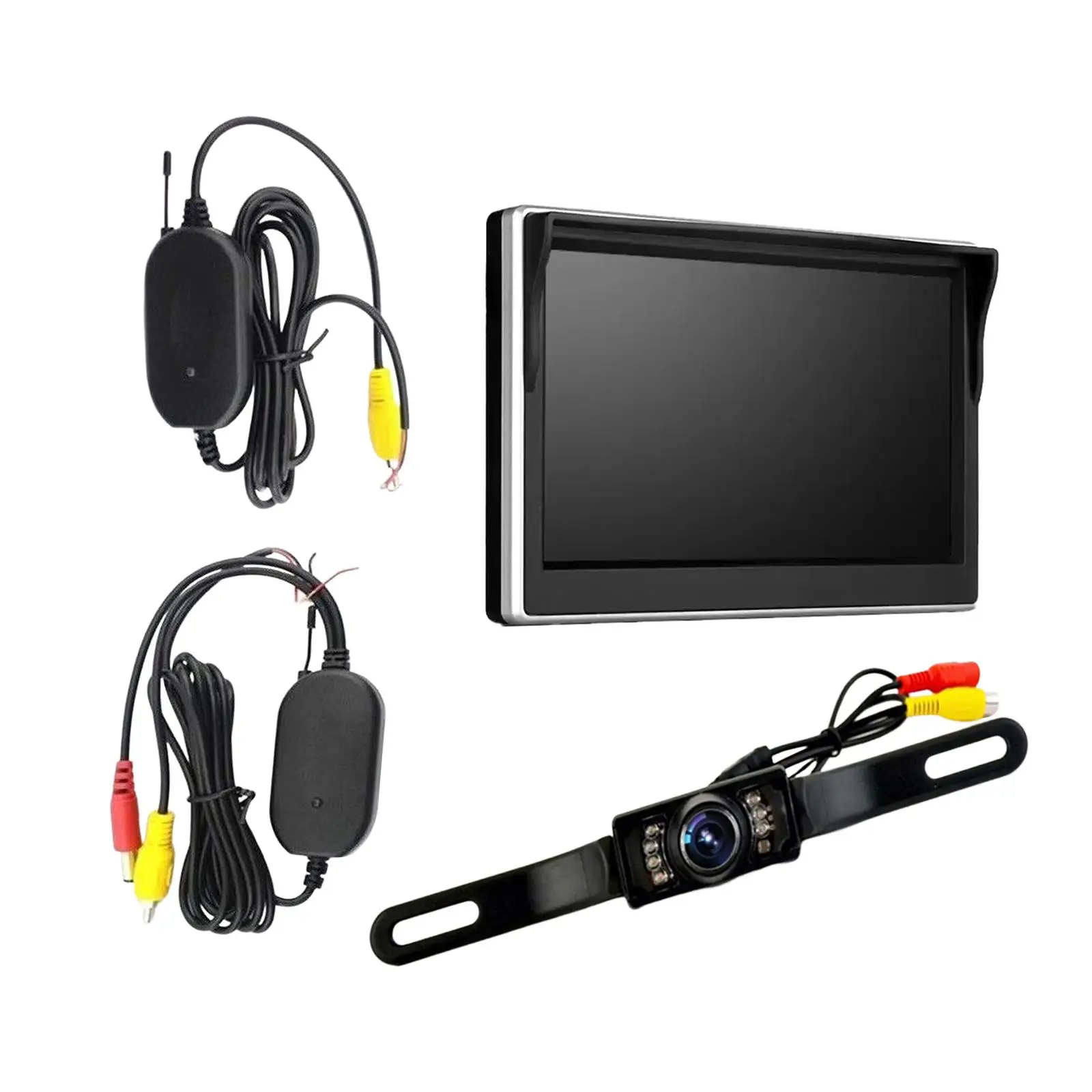 

Vehicle Rear View Camera 5.0 inch Color LCD Monitor Night Vision Video Transmitter Receiver Car Reversing Camera for Camper