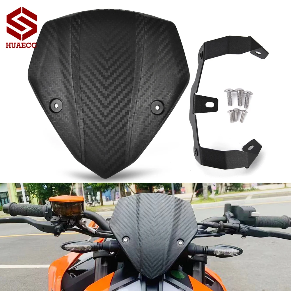 

For KTM Duke 790 890 790Duke 890Duke 2018 2019 2020 2021 2022 2023 Motorcycle Front Windshield Windscreen Airflow Wind Deflector