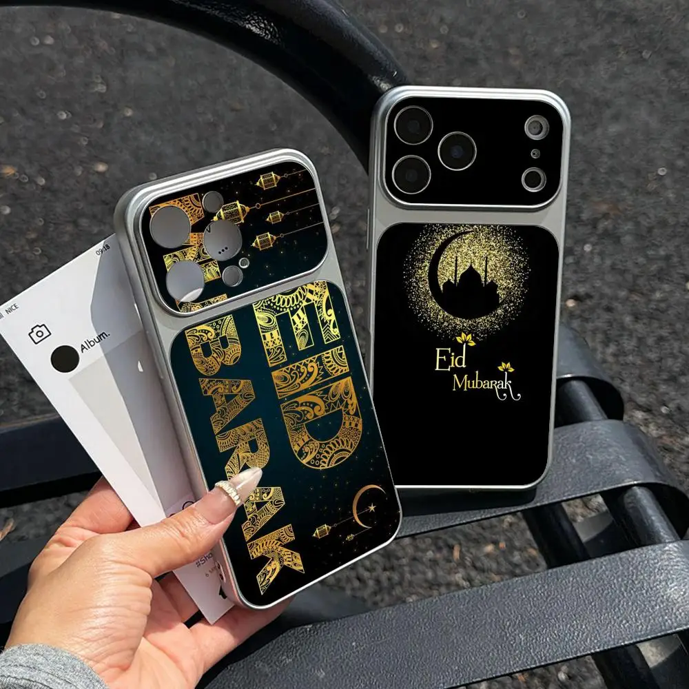 Фото Чехол для телефона «Ид Мубарак» для iPhone 17, 16, 15, 14, 13, 12, 11 Pro Max Plus, текстурированный, из кожи ягненка №2