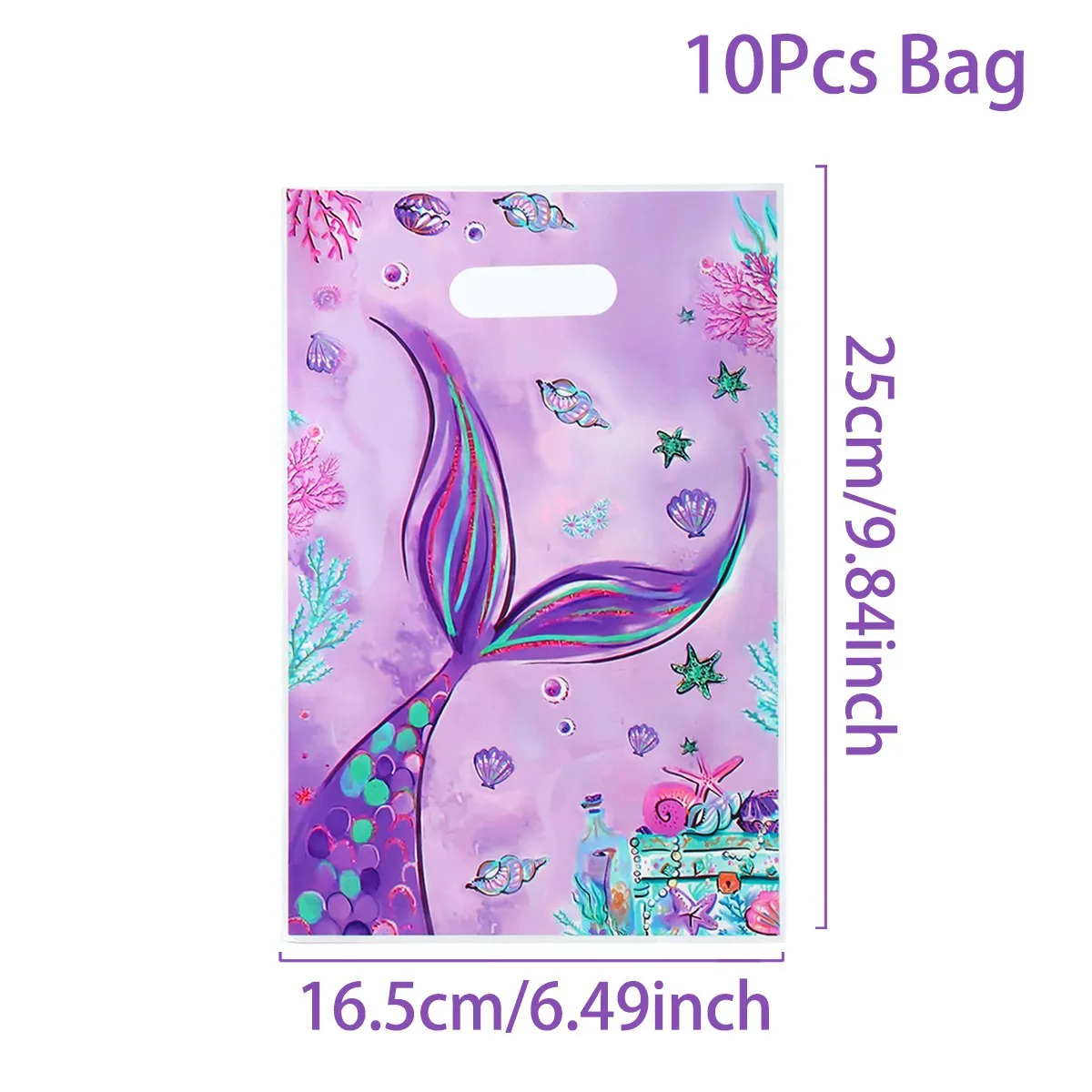 

Пластиковые пакеты для вечеринки в виде русалки PATIMATE