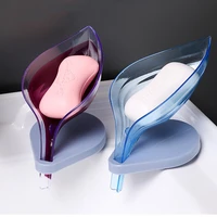 leaf shape soap box suction cup soap holder case bathroom soap dish tray box stand bathroom accessories supplies
