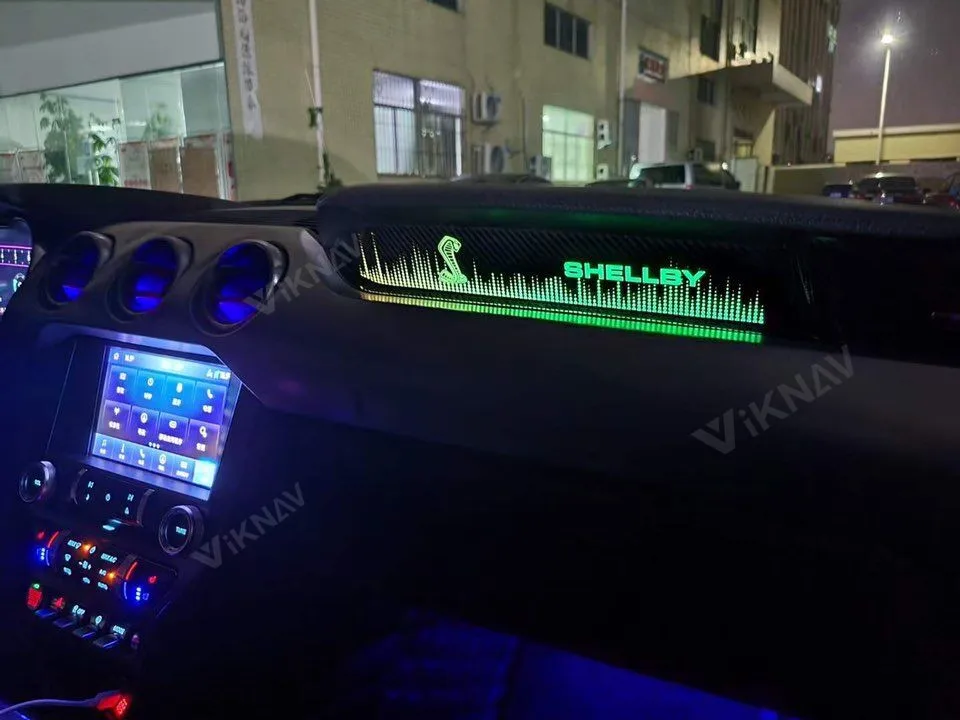 Copilot дисплей атмосферная лампа из углеродного волокна окружасветильник для Ford