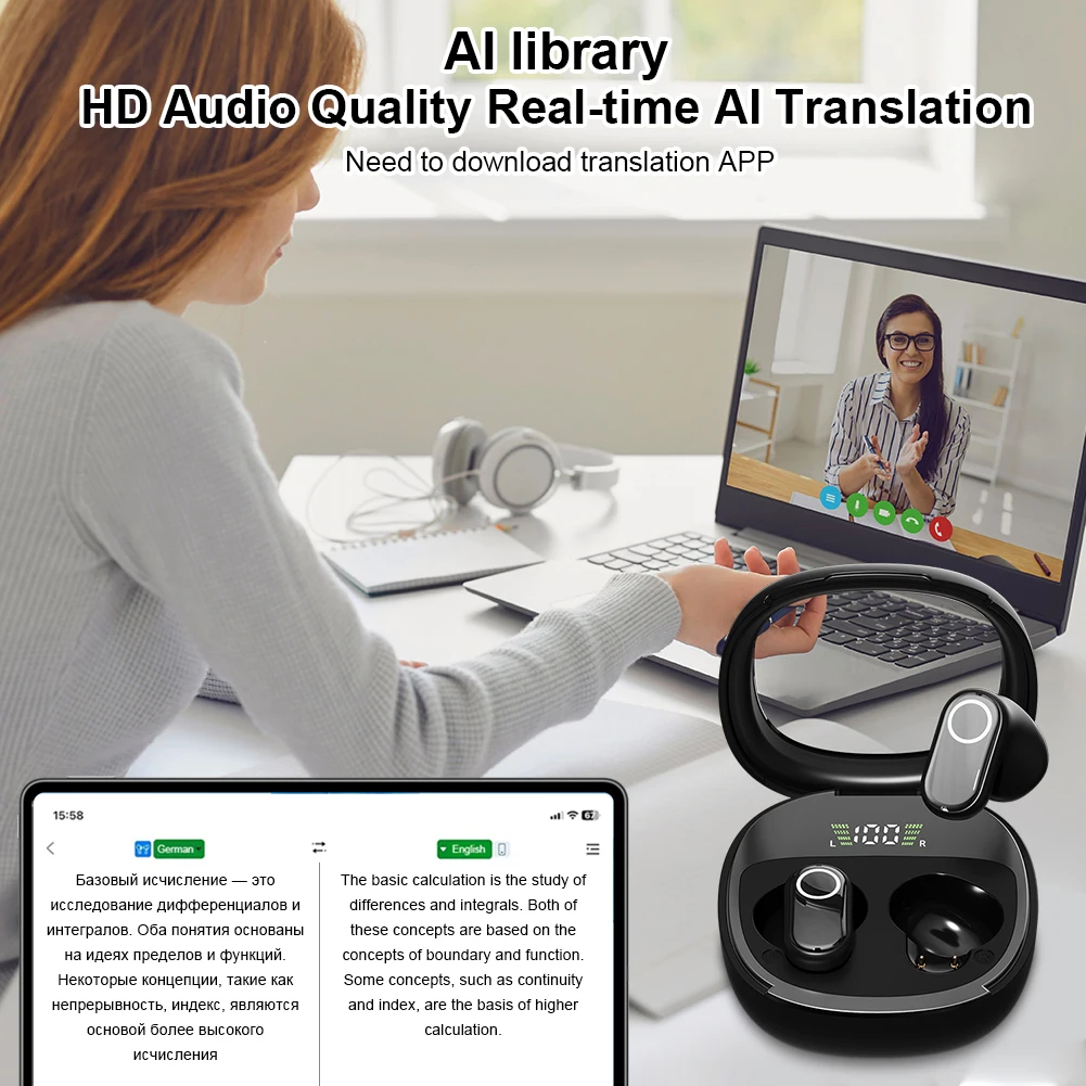 Беспроводные наушники-переводчики 144 языков