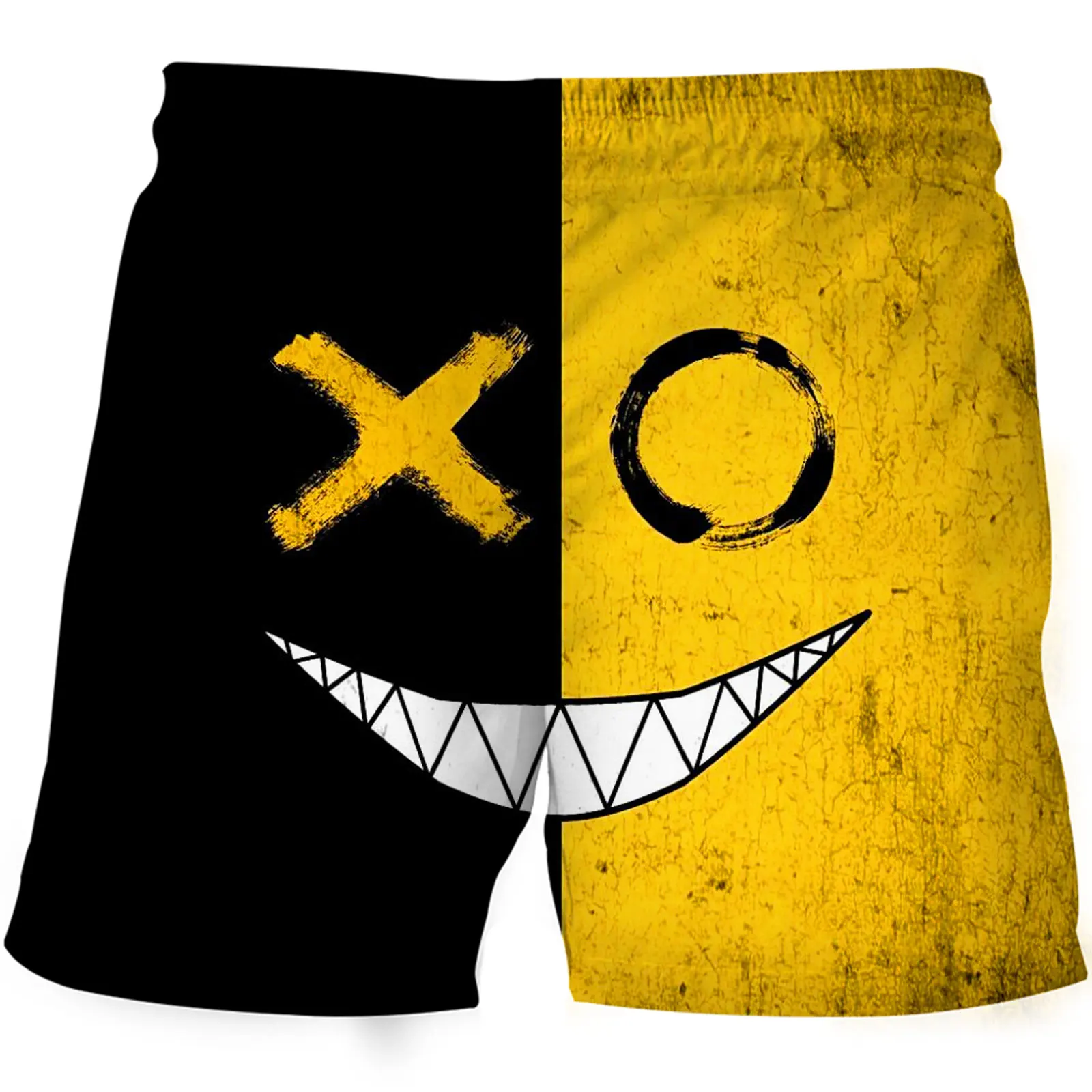 

Summer Men's Swimwear Shorts XOXO Print Beachwear Sexy Swim Trunk Men Swimsuit Surf Board Short Kid Smiley Sports Pant Casual