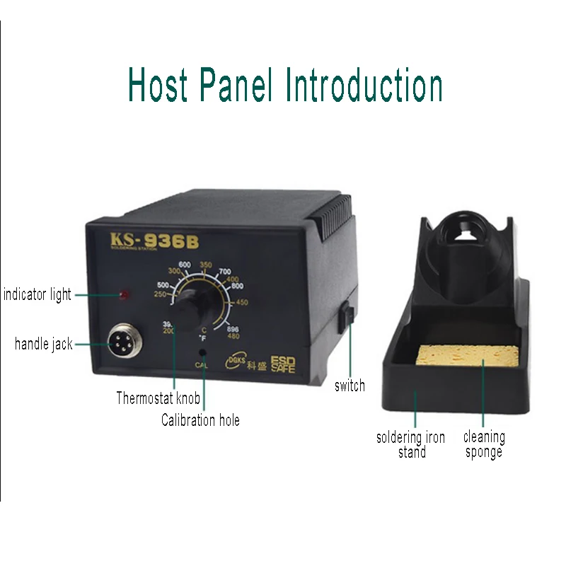 

Паяльная станция с постоянной температурой, 1 шт./лот 936B, промышленная, без Iead, Антистатическая, 110 В, 230 В