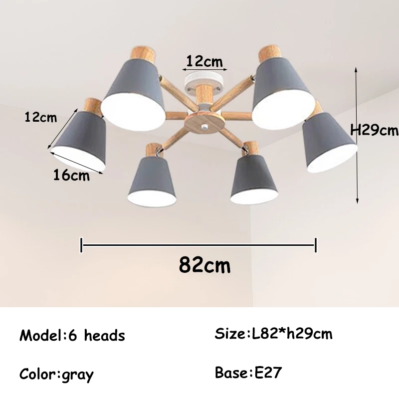 Потолочная люстра DF LIGHT HOUSE DF8311 белая из металла и дерева