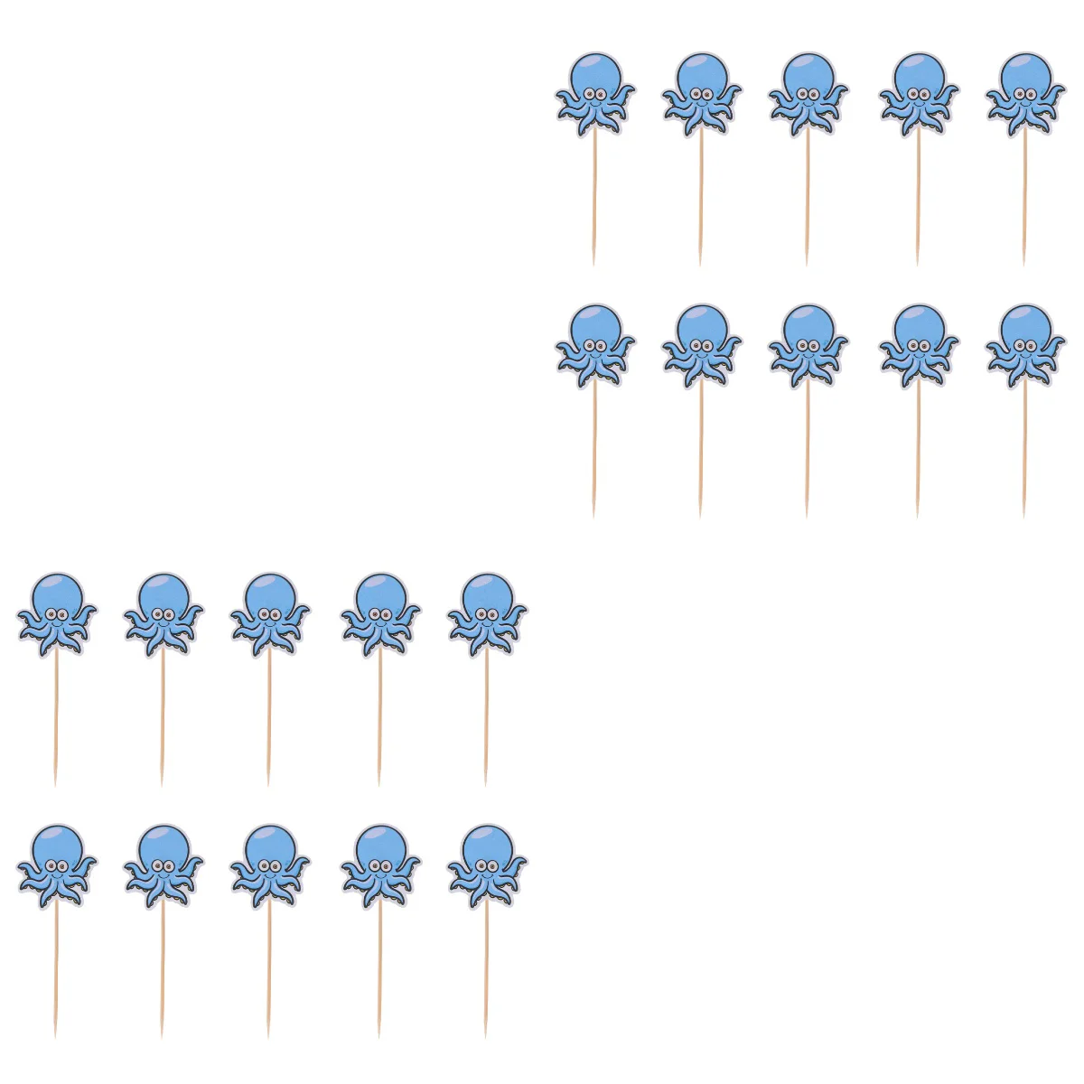 

20 Themed Cupcake Toppers Paper Cake Picks Decoration (Octopus)