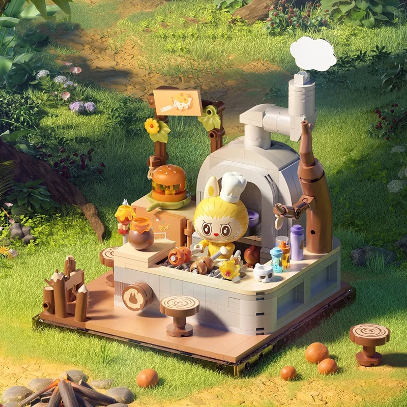 Аниме-фигурка подлинная Labubu The Monsters Forest Secret Base Series украшение для рабочего стола