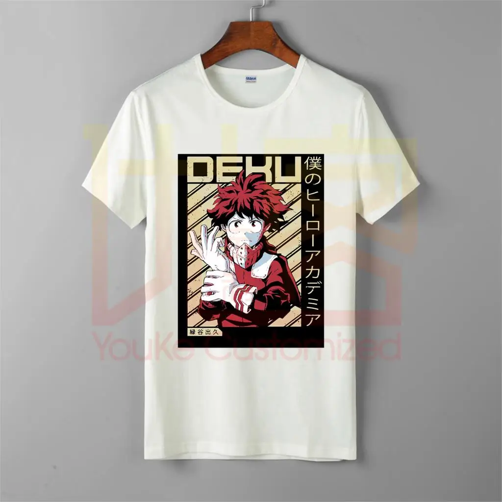 

boku no hero academia one for all midoriya izuku t shirt male harajuku streetwear anime t shirt