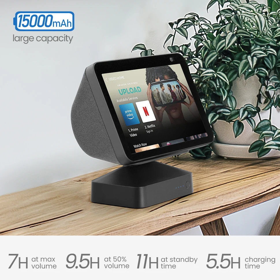 Фото Настольный держатель GGMM SONOC для Echo Show 8, магнитная подставка 1-го и 2-го поколения, регулируемый угол наклона, противоскользящее основание, аксессуары Alexa №2