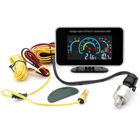 3 в 1 универсальный автомобильный 12 В/24 В ЖК-цифровой грузовик автомобильный датчик давления масла напряжение температуры воды комбинированный стол с датчиками 1/8 NPT