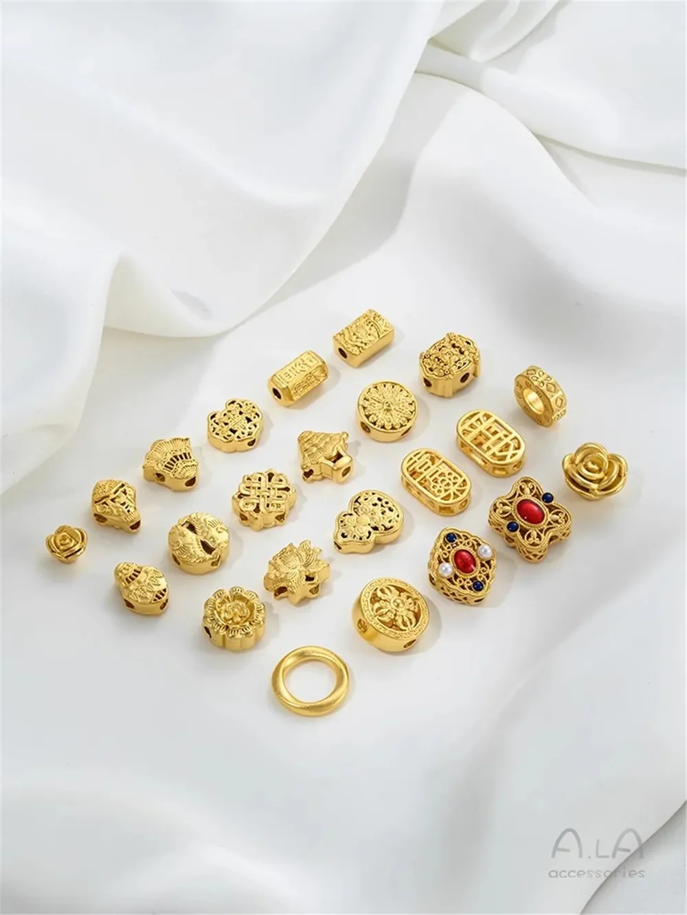 Не выцветает для длинного времени Вьетнамский песок Золото Роза Лотос Ruyi Peace and Joy