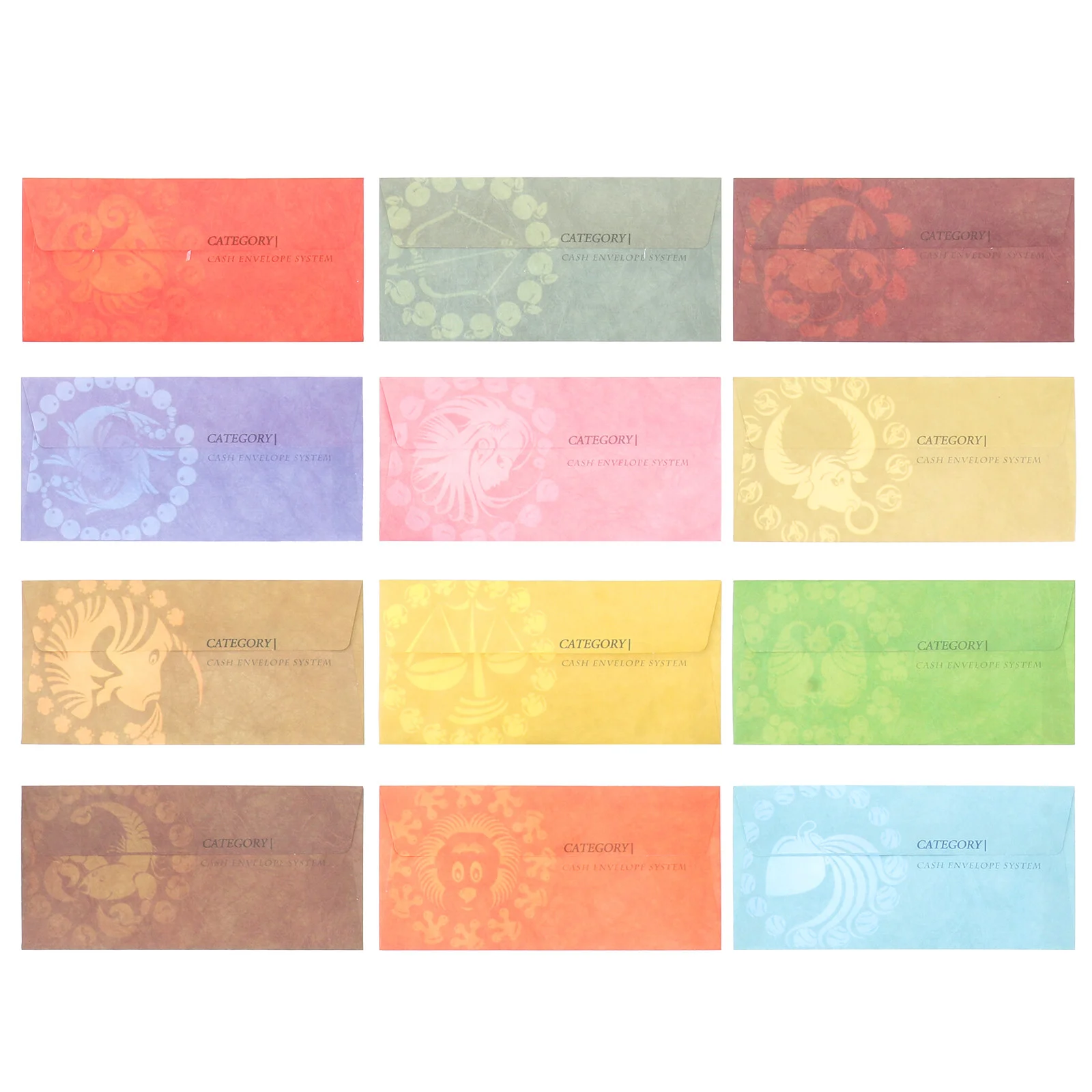 

12pcs Cash Envelopes Assorted Money Saving System Budget Envelopes Wallet Spend Plan Sheets with Pen