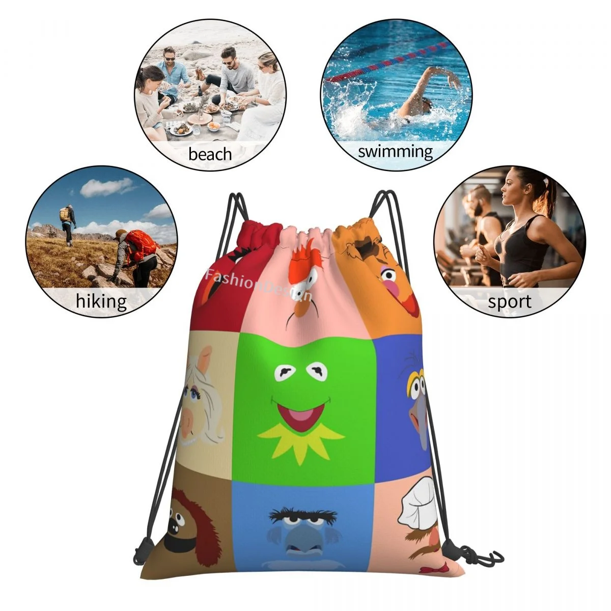 Милые сумки на шнурке Улица Сезам Многофункциональный переносной рюкзак для