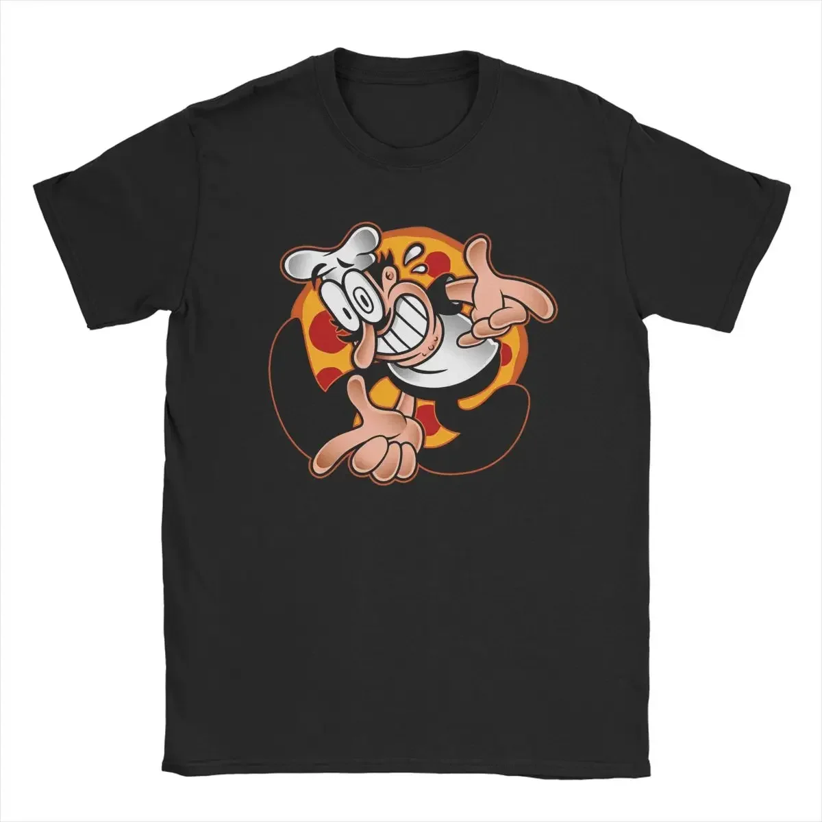 Мужские крутые хлопковые футболки с круглым вырезом приключения Пеппино пицца