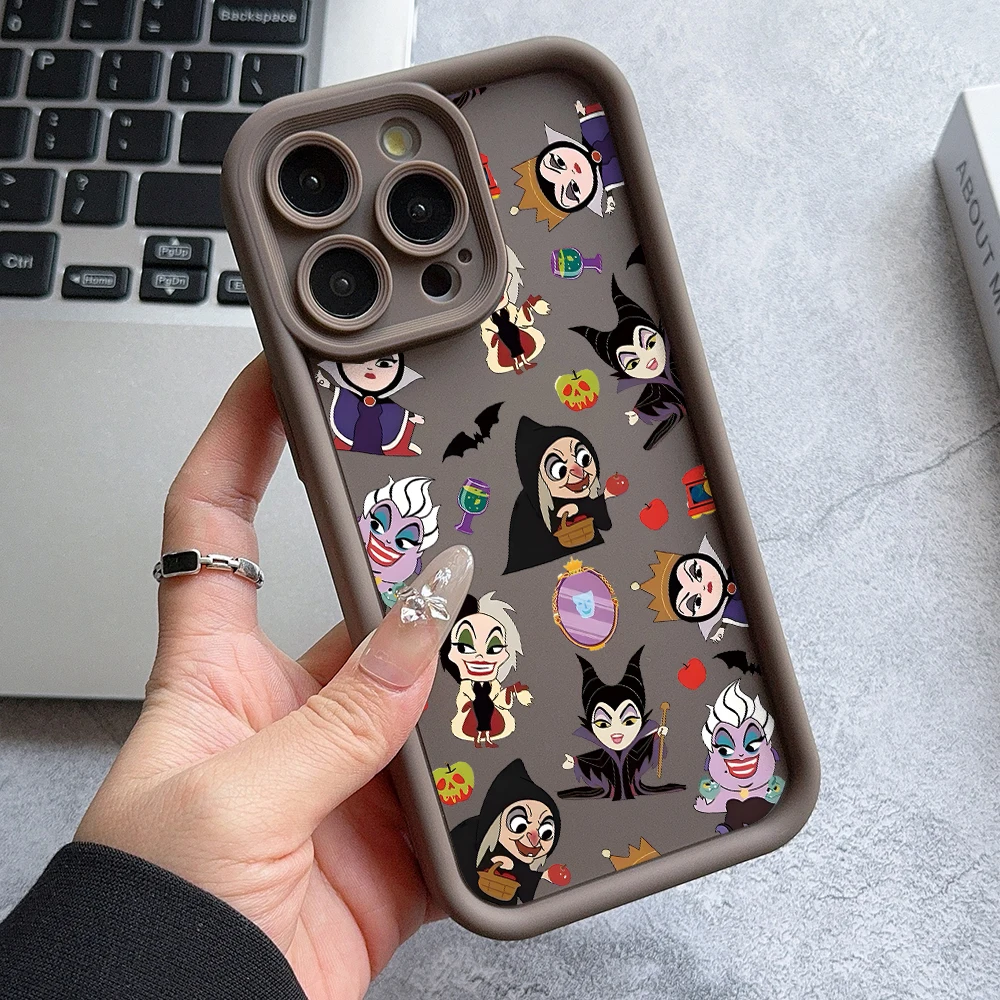 Cute Disney Witch Phone Case for Oppo Realme C67 C65 C63 C55 C53 C35 C33 C21Y 12 11 Pro Plus 4G 5G Soft TPU Ladder Cover