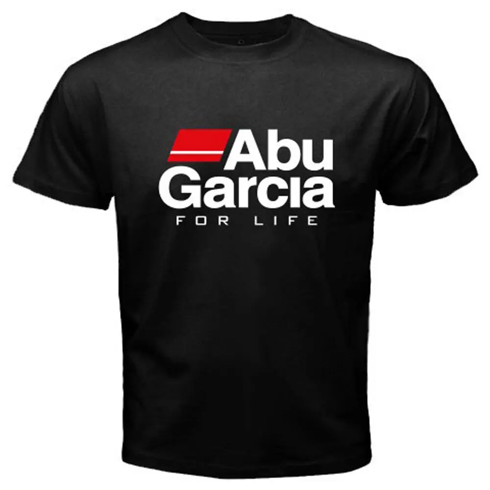 

New ABU GARCIA FOR LIFE Fishing Reel Logo Men’s Black T-shirt Size S to 3XL