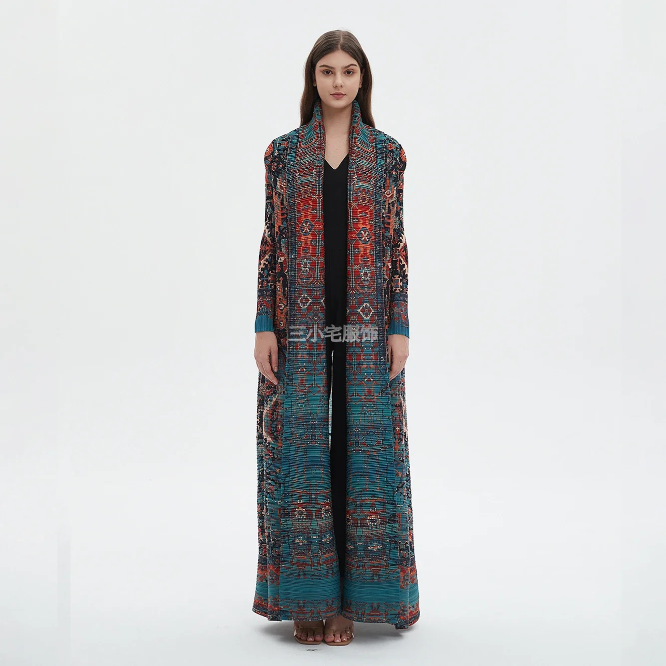 Женский плиссированный халат миаке Свободный кардиган большого размера с