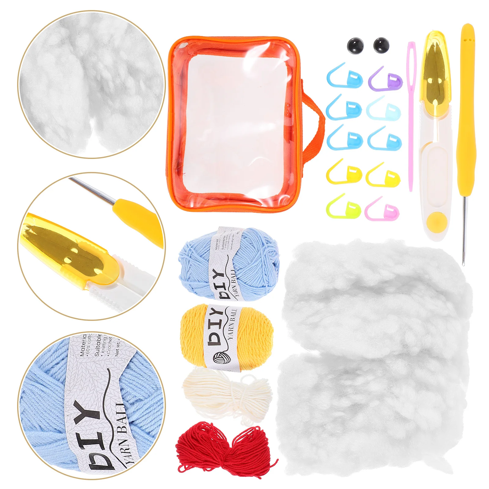 

1 Set of DIY Crochet DIY Penguin Handcraft DIY Crochet Kit for Adults and Kids Crocheting Supplies