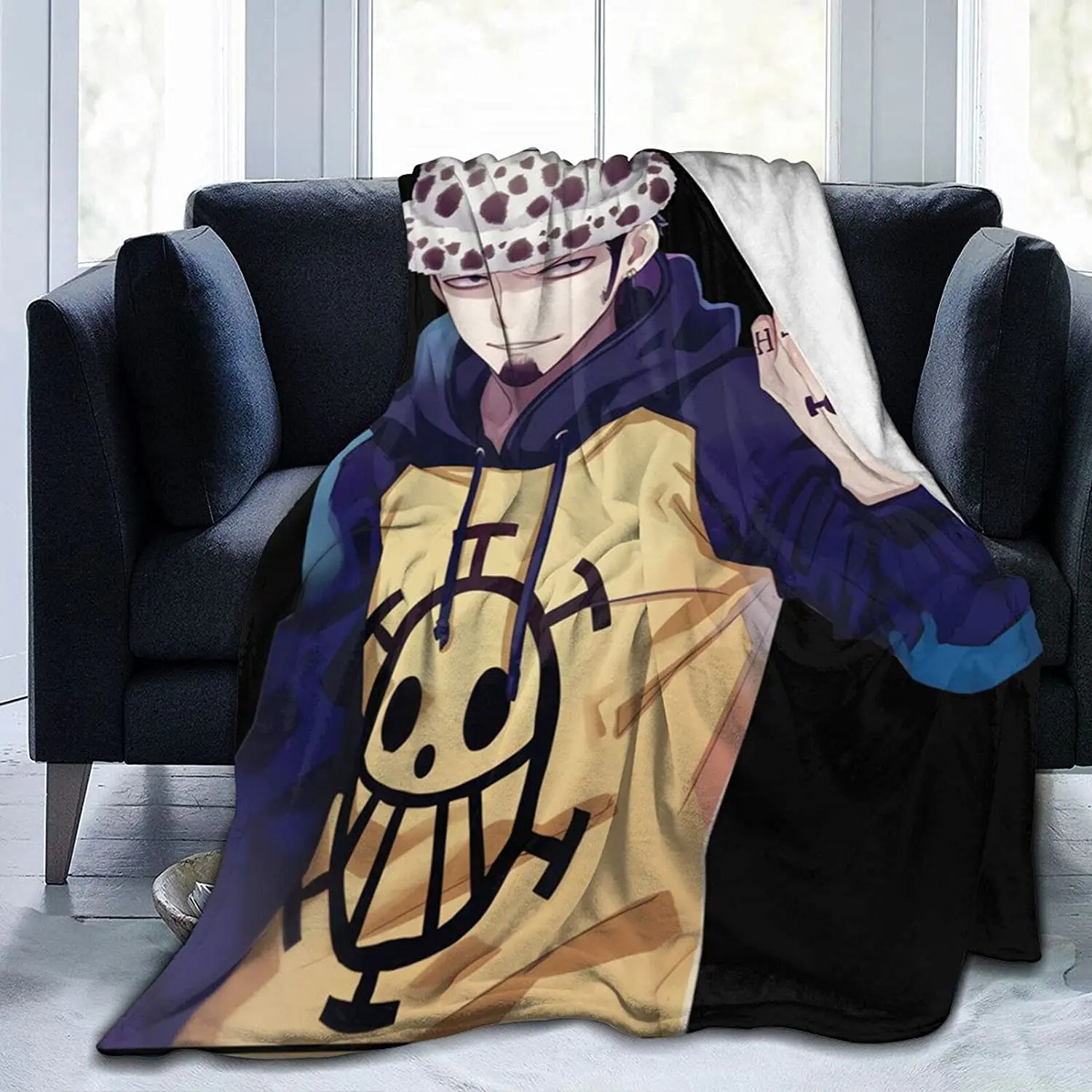 

Trafalgar Law Fluffy Soft and Comfortable Blanket, Anime Warm Embrace of Sympathy