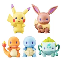 pokemon pikachu squirtle bulbasaur ornaments action figure doll 5 pcs anime figurine toys for girls boys gift