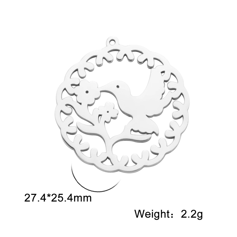 5pcs/ Lot Stainless Steel Jewelry Making Supplies DIY Necklace Findings Bracelets Earrings Pendants Charms Accessories Wholesale