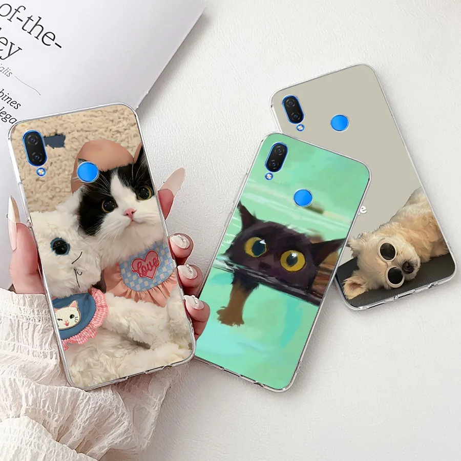 Чехол для телефона Huawei Nova 3i nova3i INE-LX2 мягкий силиконовый чехол из ТПУ с рисунком