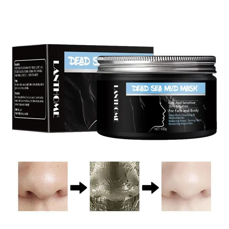 

Dead Sea Clay Mud Masque Blackhead Cleaner For Face Skincare Dead Sea Mud For Blemish Scarring Refining Pores Reduce Acnes Clean