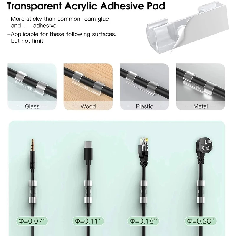 5/20 шт. универсальные зажимы для кабелей