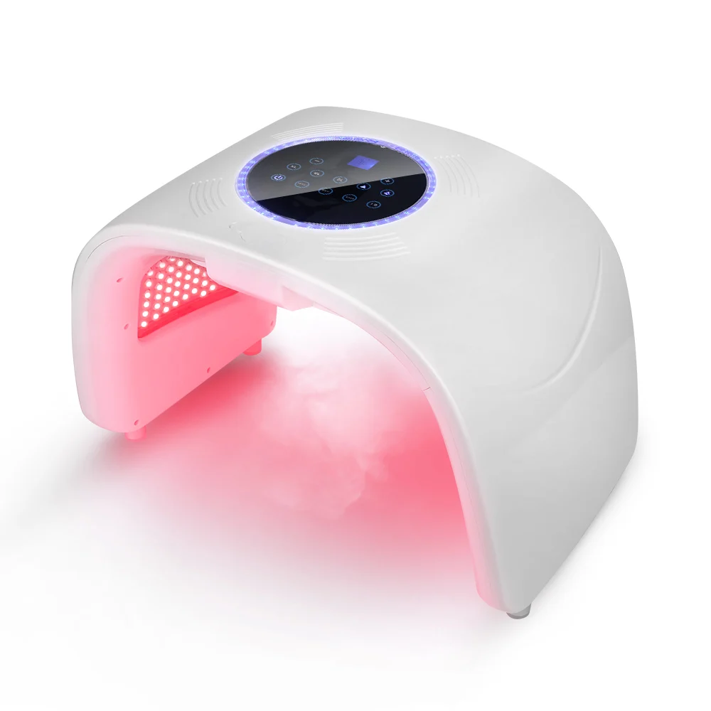 Latest 7 Color Spectrometer PDT Facial LED Light Therapy Machine with Facial Steamer and Laser Hair Growth