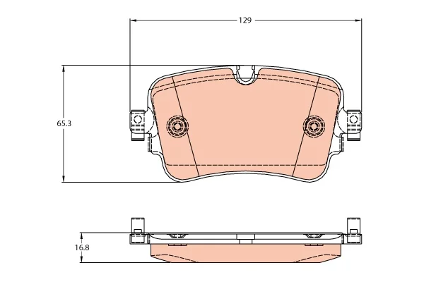 

Задняя Тормозная колодка GDB2131 для GDB2131 TFSI 2,0 TFSI TDI QUATTRO 15