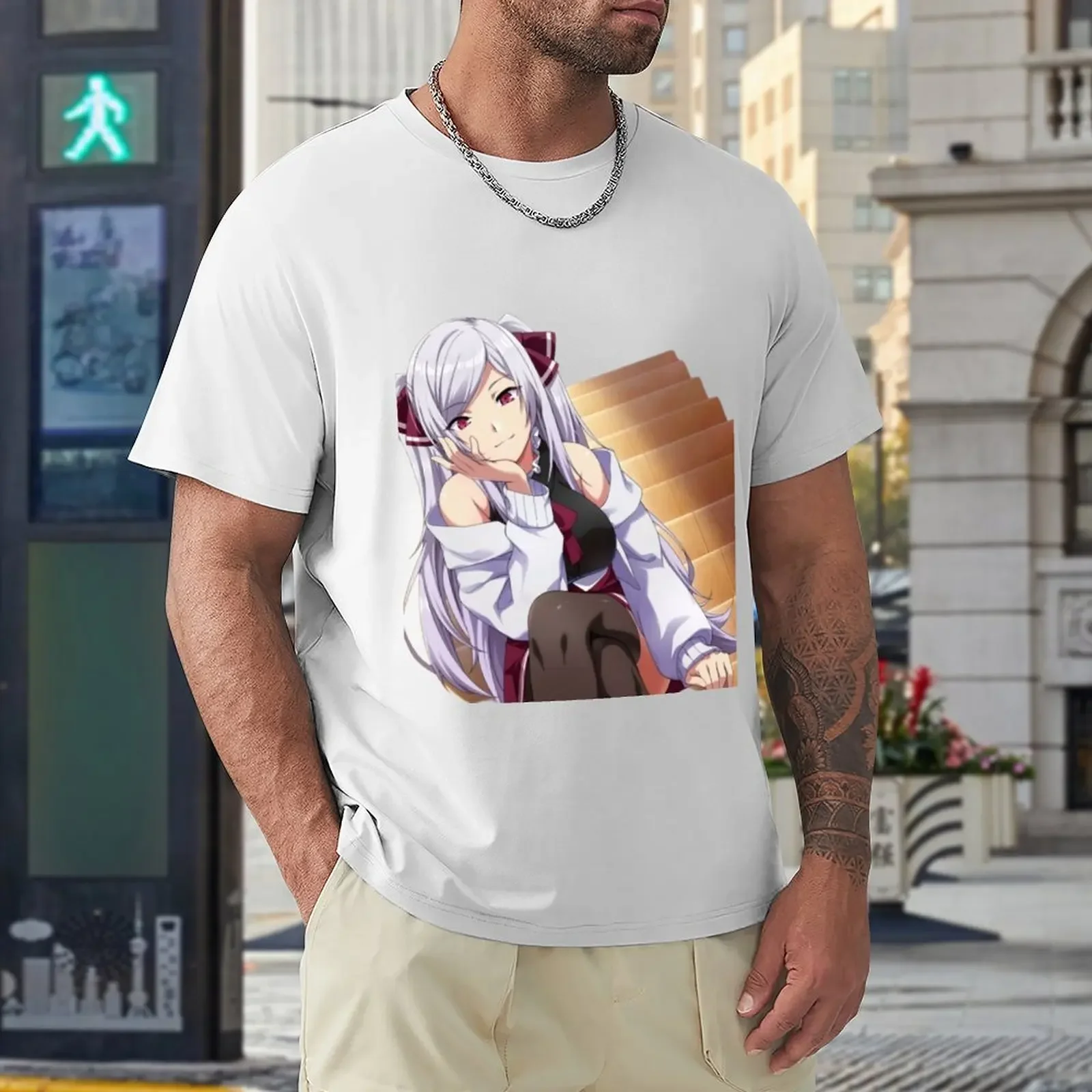 Футболка Alexia midgar мужская хлопковая с рисунком аниме простая тенниска